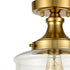 Modern Brass Schoolhouse Semi Flush Ceiling Lights Hallway